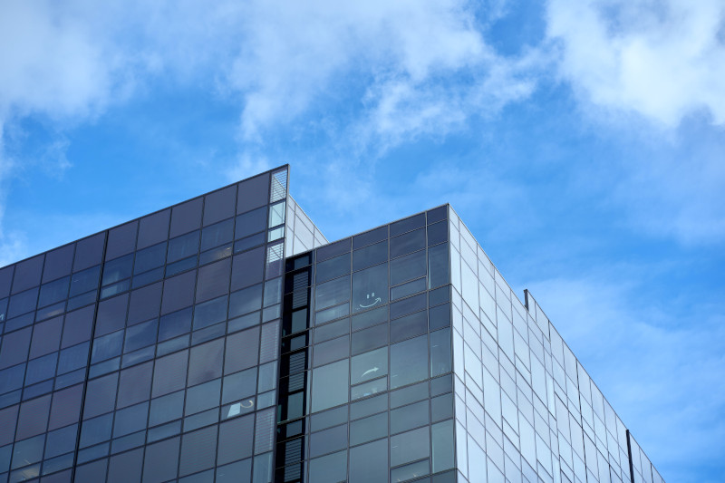 A modern office block.