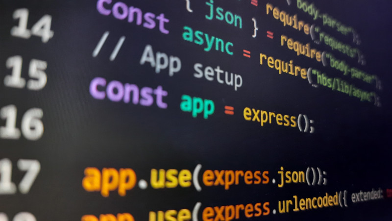 Code displayed on a screen.