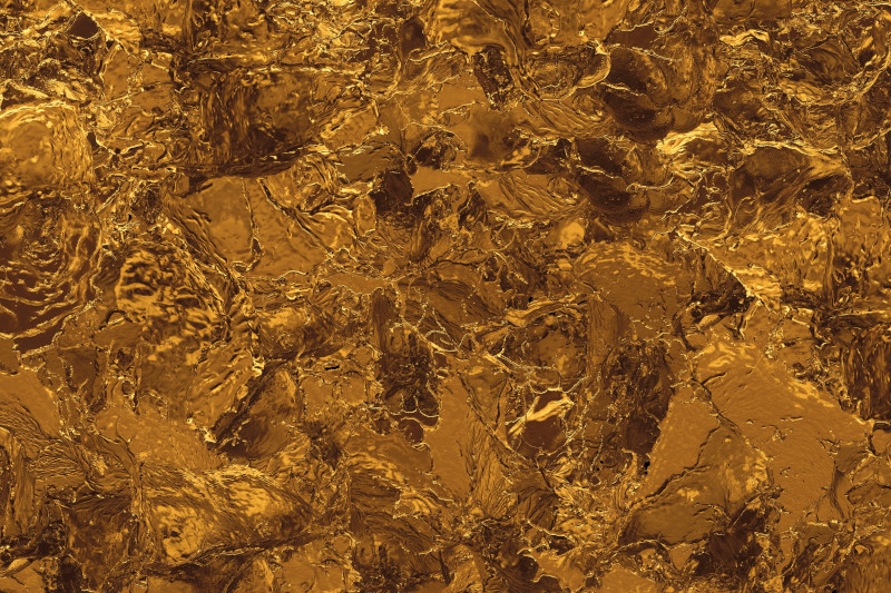 A gold textured surface.